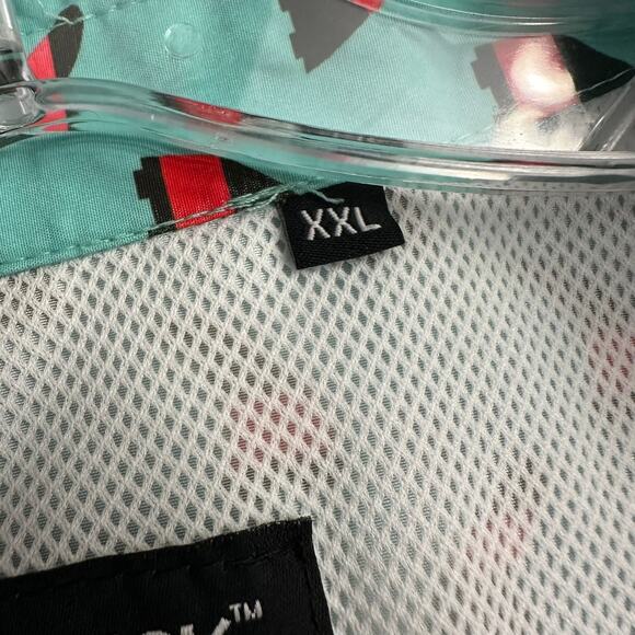 Mad Chuck Mens Button Up Shirt Size XXL Fishing Performance Outdoors Vented Teal - Picture 4 of 8